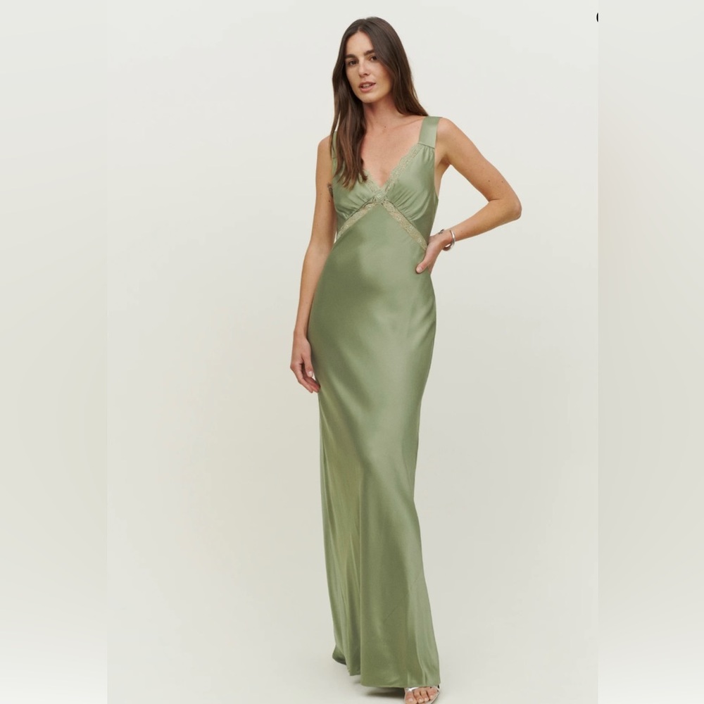 Reformation Chania Silk Maxi Dress Size L